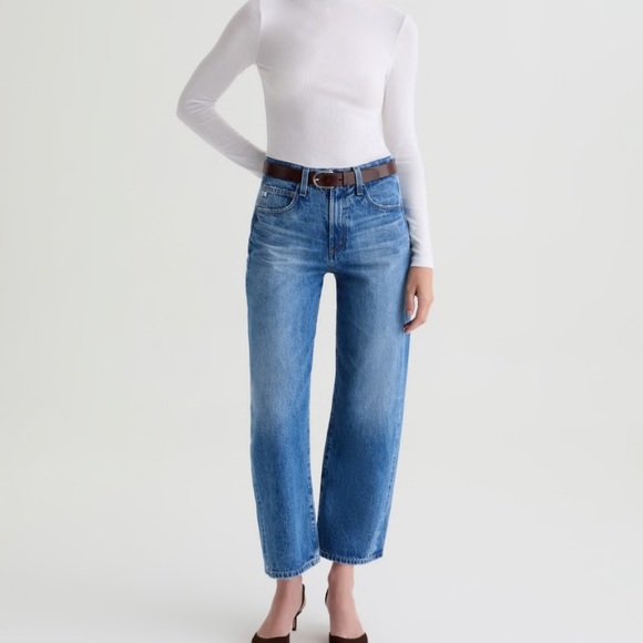 AG Hattie jeans 27 High Rise Barrel Japanese Fabric